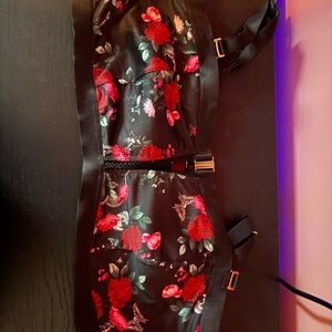 Torrid Black and Red Floral Bra